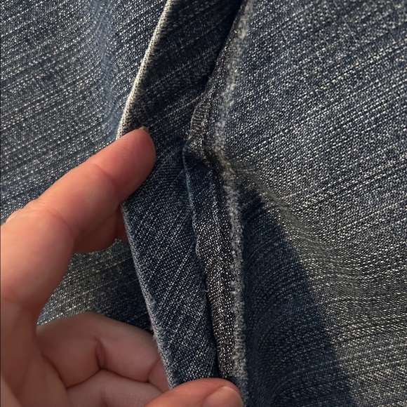 Vintage United Colors Of Benetton Jean Denim Long Skirt Blue Raw Hemline Preppy - Picture 9 of 15